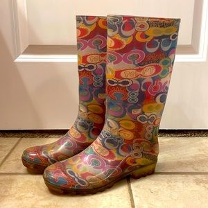 COACH Rainboots Size 8